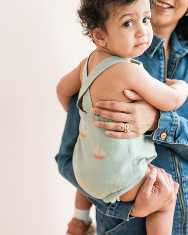 Seafoam Sailboat Baby Romper