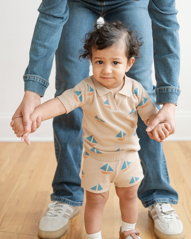 Toddler Summer Knit Sailboat Set