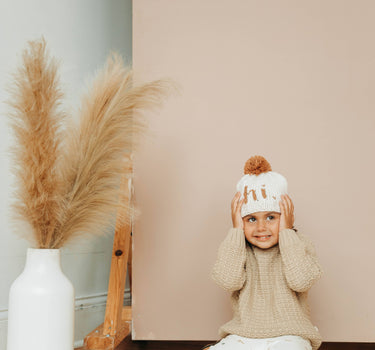 Huggalug Hi Pecan Pom Pom Beanie