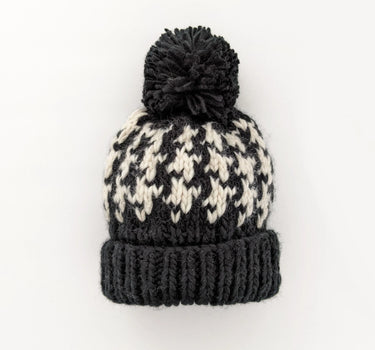 Huggalug Houndstooth Hand Knit Beanie